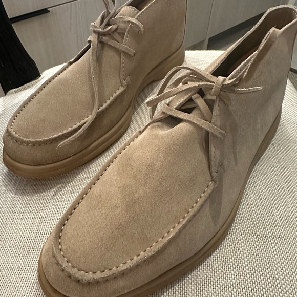 Brunello Cucinelli mid top desert boots in Beige Suede - Picture 6 of 11